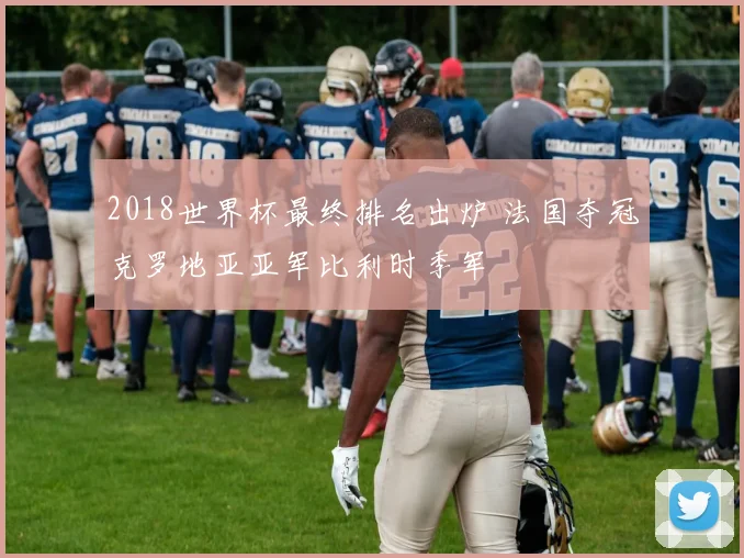2018世界杯最终排名出炉 法国夺冠克罗地亚亚军比利时季军